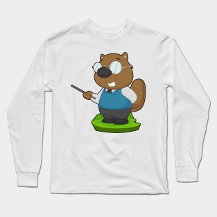 Beaver Teacher Glasses Long Sleeve T-Shirt